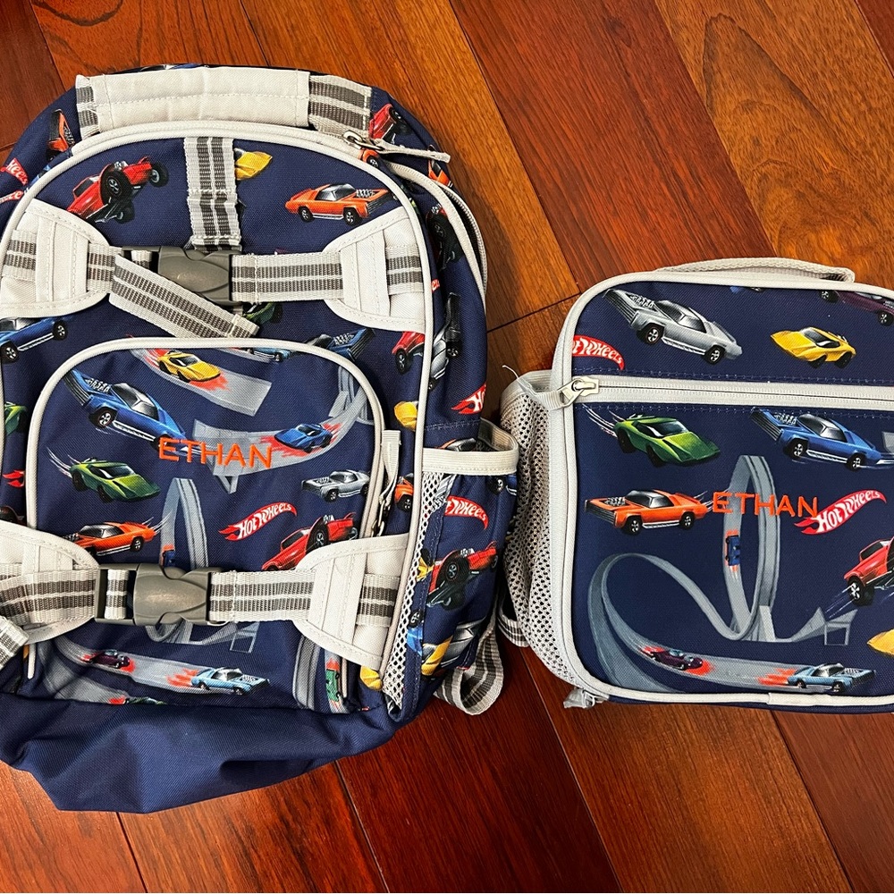 Pottery Barn Kids Hot Wheels Backpack and Lunchbox